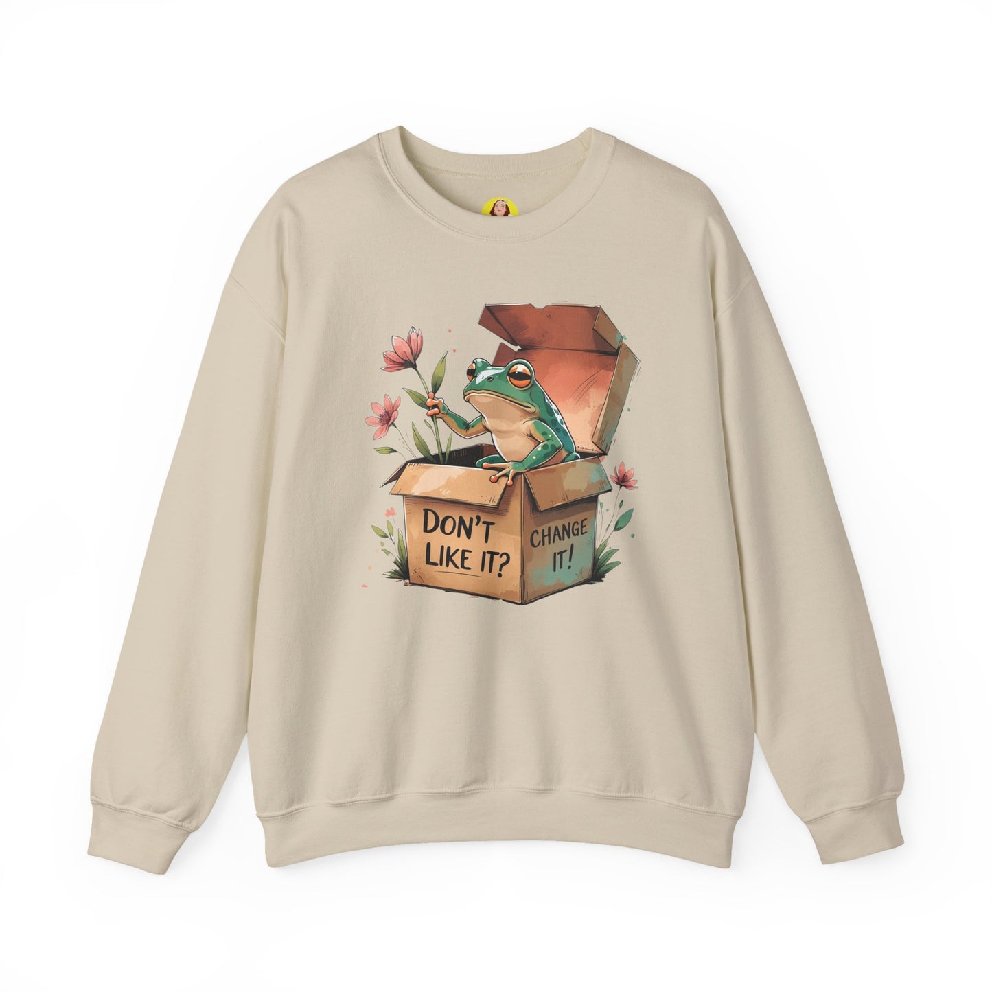 Playful Frog Graphic Sweatshirt, Unisex Crewneck, Fun Gift, Nature Lover Apparel, Inspirational Fashion, Seasonal Wardrobe