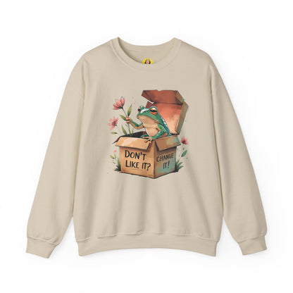 Playful Frog Graphic Sweatshirt, Unisex Crewneck, Fun Gift, Nature Lover Apparel, Inspirational Fashion, Seasonal Wardrobe