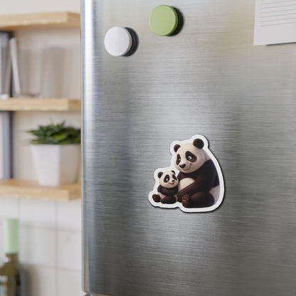 Cute Panda Family Die-Cut Magnets | Adorable Home Décor, Gift for Animal Lovers, Fun Fridge Magnet, Cute Gift Idea, Kids Room Décor