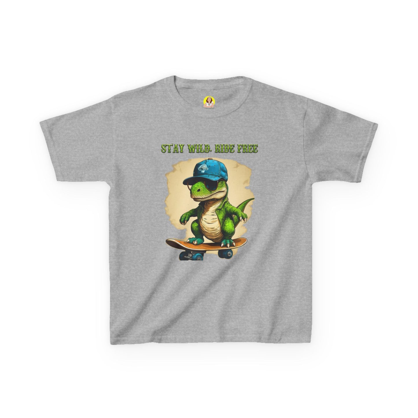 Kids Graphic Tee with Dinosaur Design, Stay Wild, Fun T-Shirt for Boys, Youth Apparel, Gift for Birthdays, Playdate Wear, Casual Style