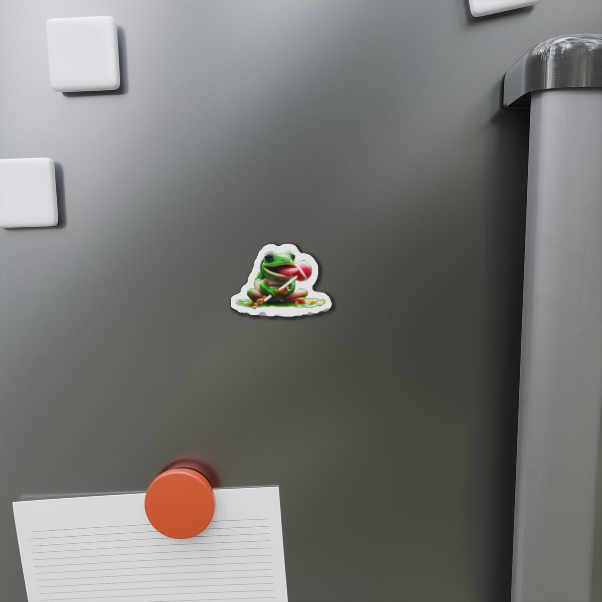 Fun Frog Die-Cut Magnet | Cute Frog Decor, Kitchen Accessories, Gifts for Kids, Refrigerator Magnet, Animal Lovers