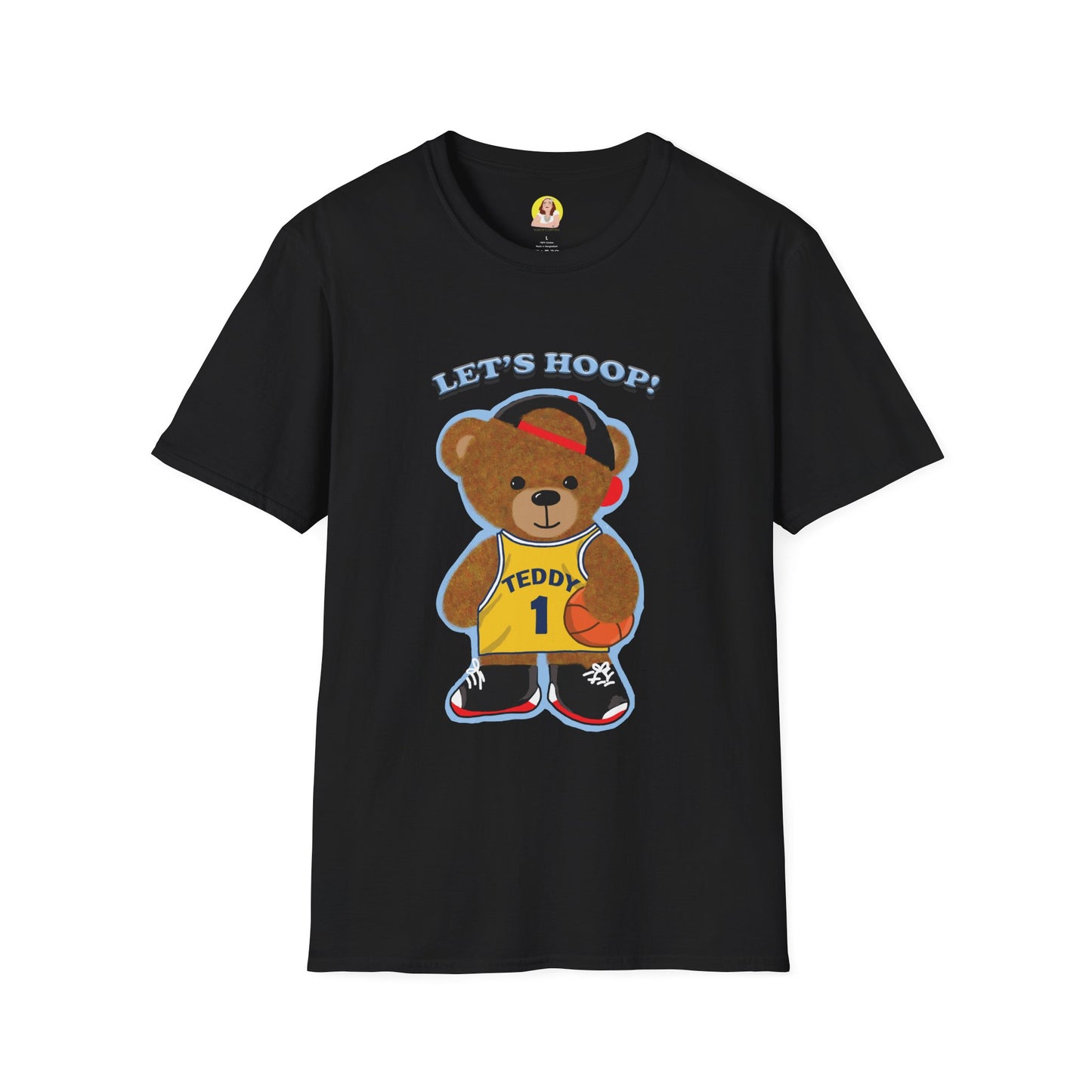 Basketball Teddy Bear T-Shirt, Cute Unisex Tee, Sporty Gift Idea, Fun Playful Apparel, Birthday, Holiday, Casual Wear