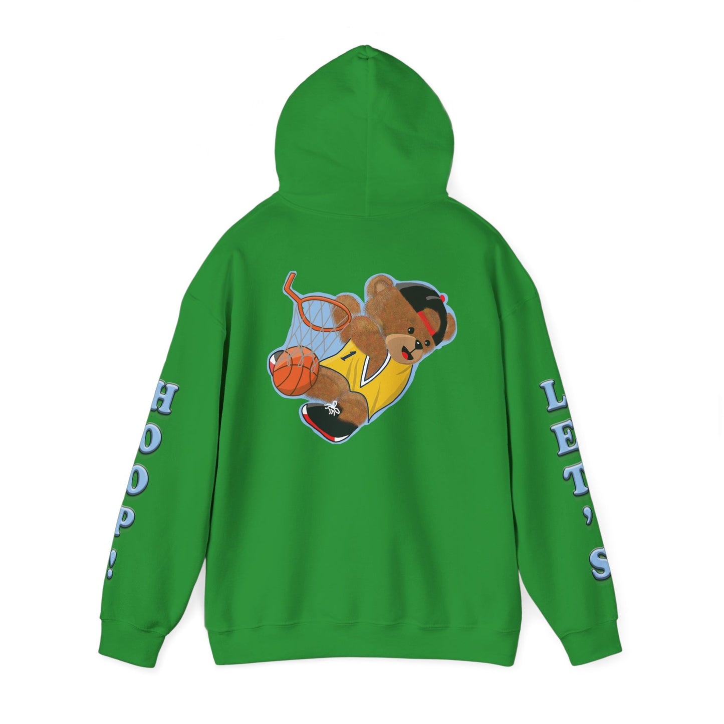 Fun Bear Basketball Hoodie, Cute Animal Apparel, Cozy Sweatshirt Gift, Sportswear for Kids & Adults, Streetwear Style
