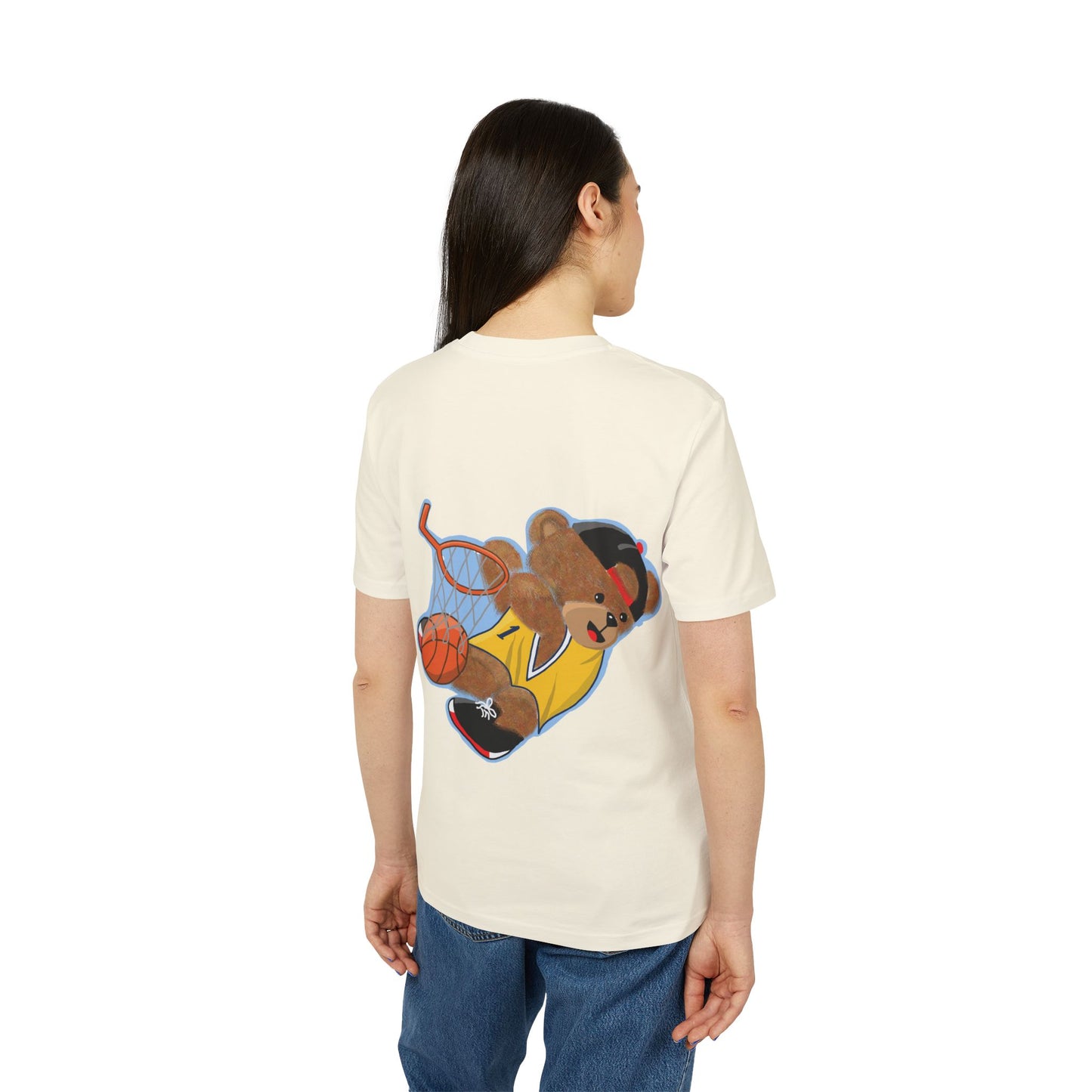 Unisex Basketball Bear Graphic T-shirt, Fun Sports Tee, Perfect for Kids & Teens, Gift for Sports Lovers, Cute Casual Wear
