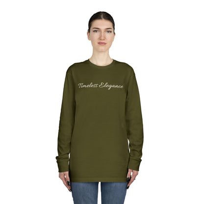 Timeless Elegance Long Sleeve Crewneck Tee | Cozy Casual Wear, Fall Fashion, Gift for Her, Everyday Comfort, Layering Essential