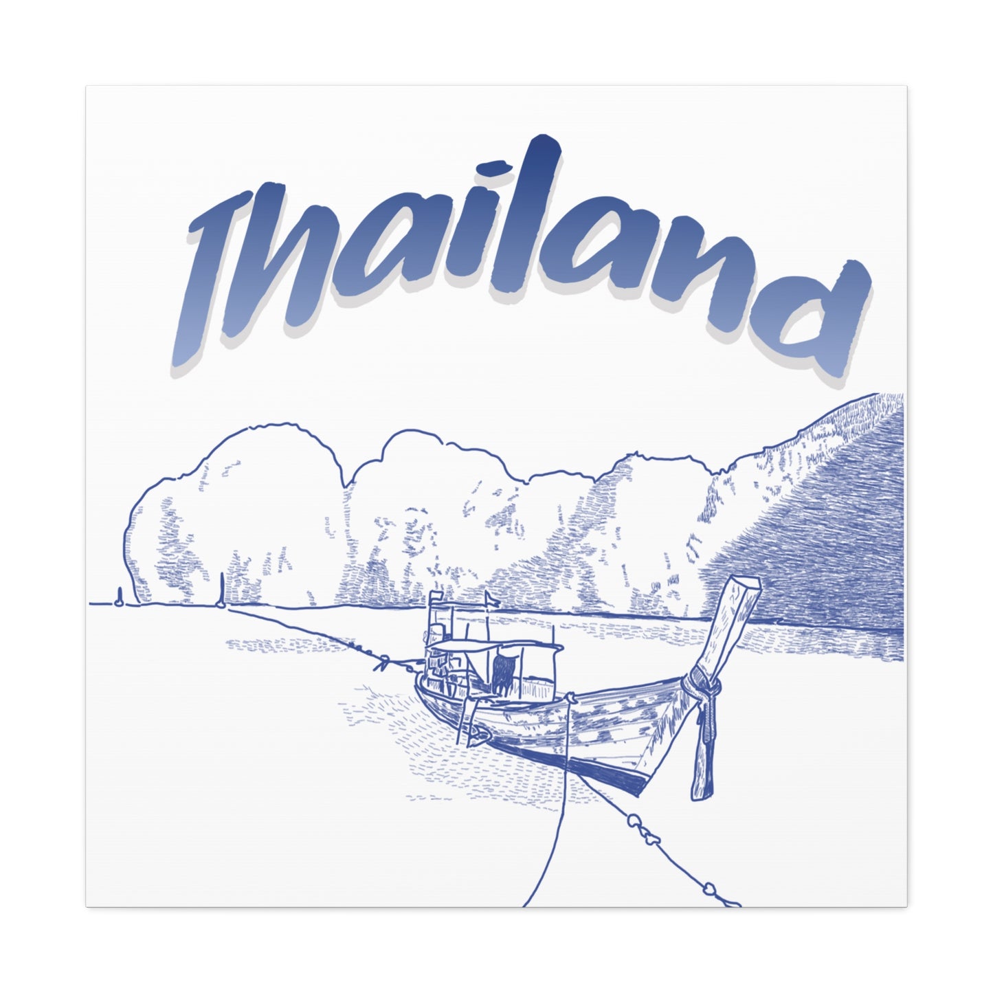 Thailand Matte Canvas Wall Art, Coastal Decor, Travel Wall Art, Home Decoration, Gift for Travelers, Ocean Themed Art