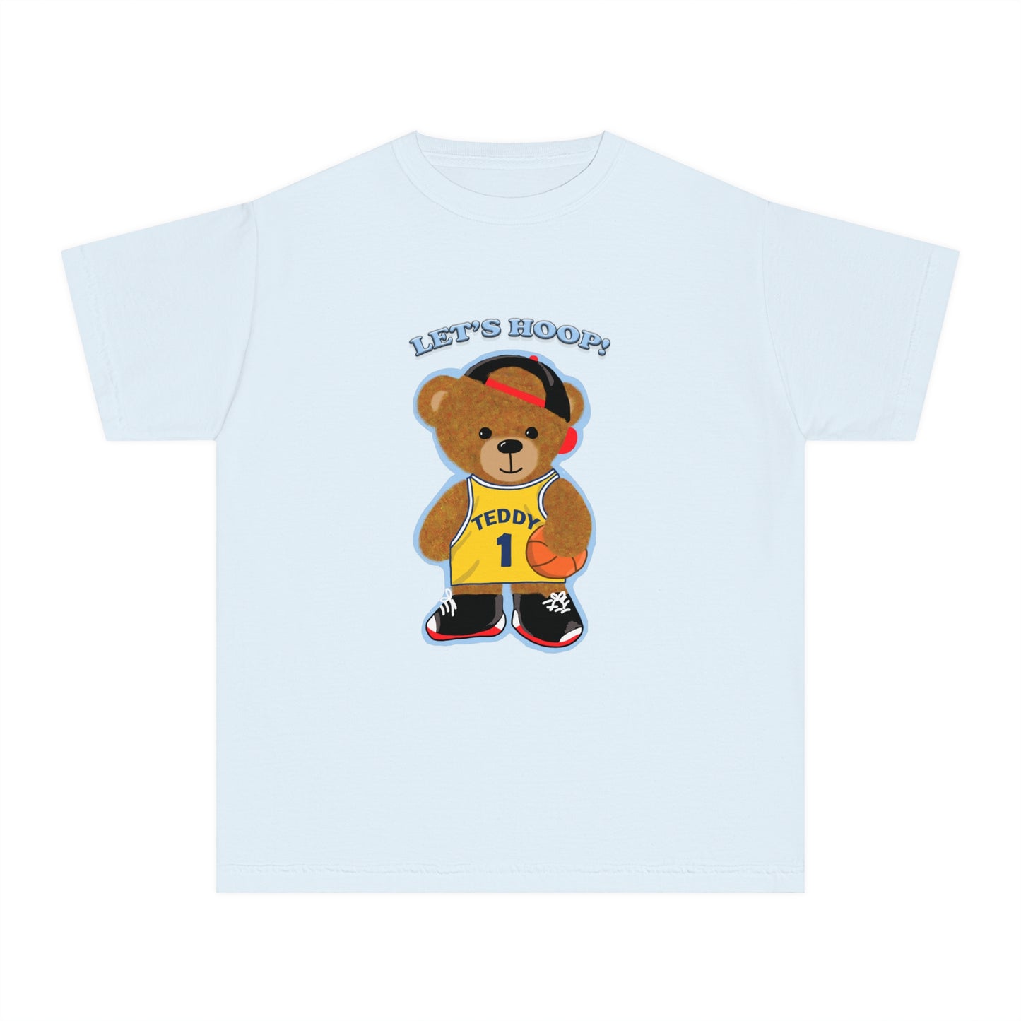 Youth Tee - Basketball Teddy Bear Design
