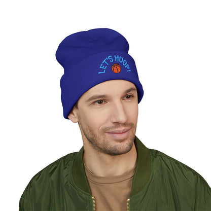 Basketball Cuffed Beanie, Playful Winter Hat, Sports Enthusiast Gift, Cozy Beanie for Players, Holiday Accessory
