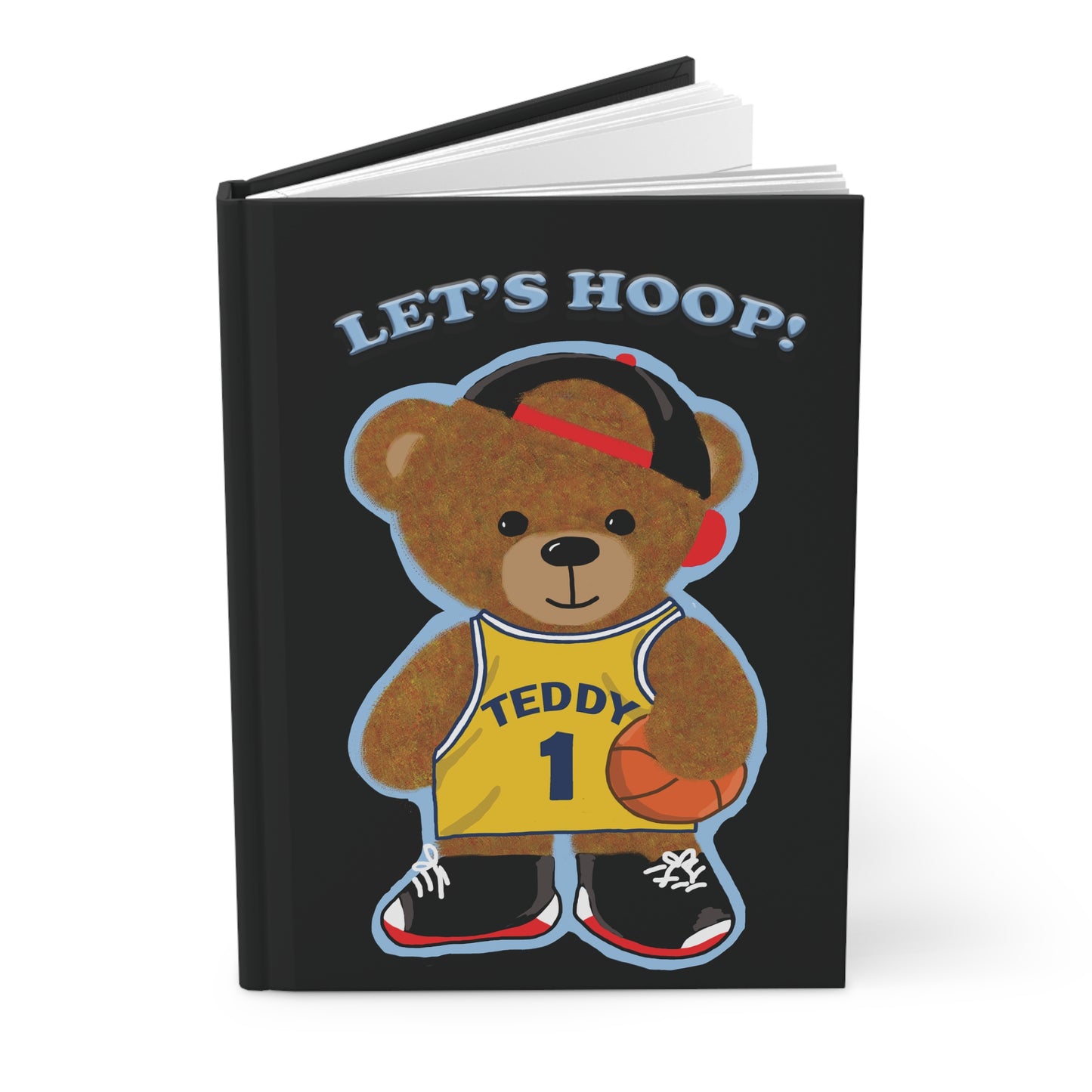 Basketball Bear Journal, Sports Notebook, Teddy Bear Gift, Motivational Journal, Cute Writing Notebook, Gift for Athletes, Kids Journal