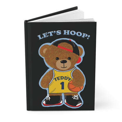 Basketball Bear Journal, Sports Notebook, Teddy Bear Gift, Motivational Journal, Cute Writing Notebook, Gift for Athletes, Kids Journal
