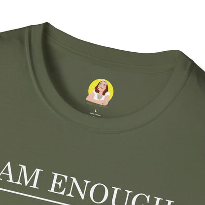 Inspirational Floral T-Shirt - I Am Enough, Self-Care Apparel, Positive Vibes Tee, Gift for Friends, Motivational Wear