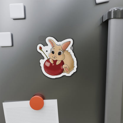 Cute Bunny Die-Cut Magnet - Whimsical Fridge Decor, Gift for Rabbit Lovers, Kitchen Decor, Fun Home Accessories, Birthday Gifts