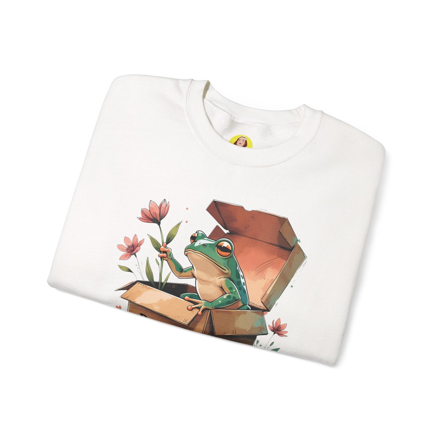 Playful Frog Graphic Sweatshirt, Unisex Crewneck, Fun Gift, Nature Lover Apparel, Inspirational Fashion, Seasonal Wardrobe