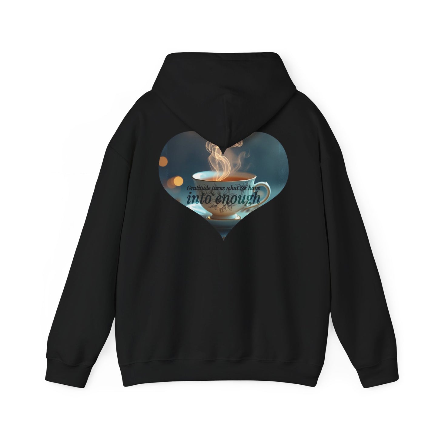 Cozy Inspirational Hoodie: Gratitude Blooms Into Enough, Unisex Sweatshirt, Motivational Gift, Relaxed Style, Perfect for Every Season