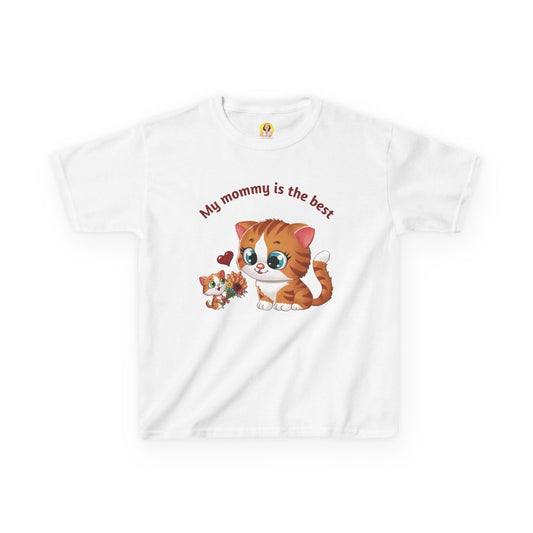 Adorable Kids T-Shirt: 'My Mommy is the Best' Cat Design, Perfect Gift for Mother's Day, Birthday, Everyday Wear, Fun Fashion, Child's Tee