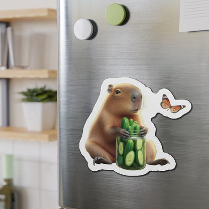 Cute Capybara Die-Cut Magnets - Adorable Refrigerator Decor, Animal Lover Gift, Fun Kitchen Magnet, Whimsical Home Decor, Cucumber [...]