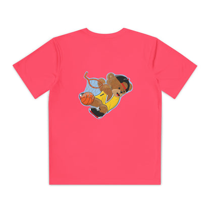 Youth Basketball Bear Tee, Fun Graphic Shirt, Kids Sports Apparel, Birthday Gift, Back to School Outfit, Teddy Bear Design