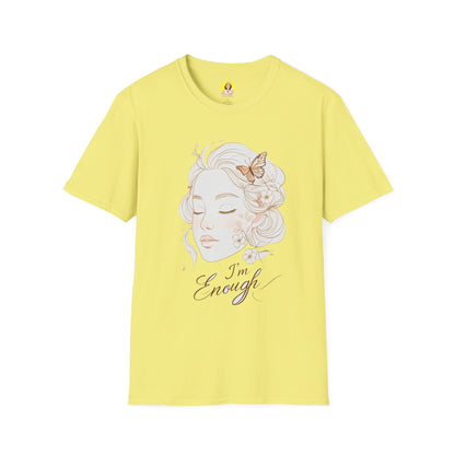 Empowering I'm Enough T-Shirt, Unisex Softstyle Tee, Self-Love Gift, Affirmation Apparel, Everyday Comfort Wear