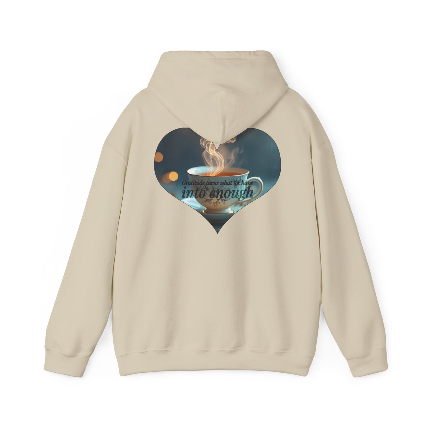 Cozy Inspirational Hoodie: Gratitude Blooms Into Enough, Unisex Sweatshirt, Motivational Gift, Relaxed Style, Perfect for Every Season