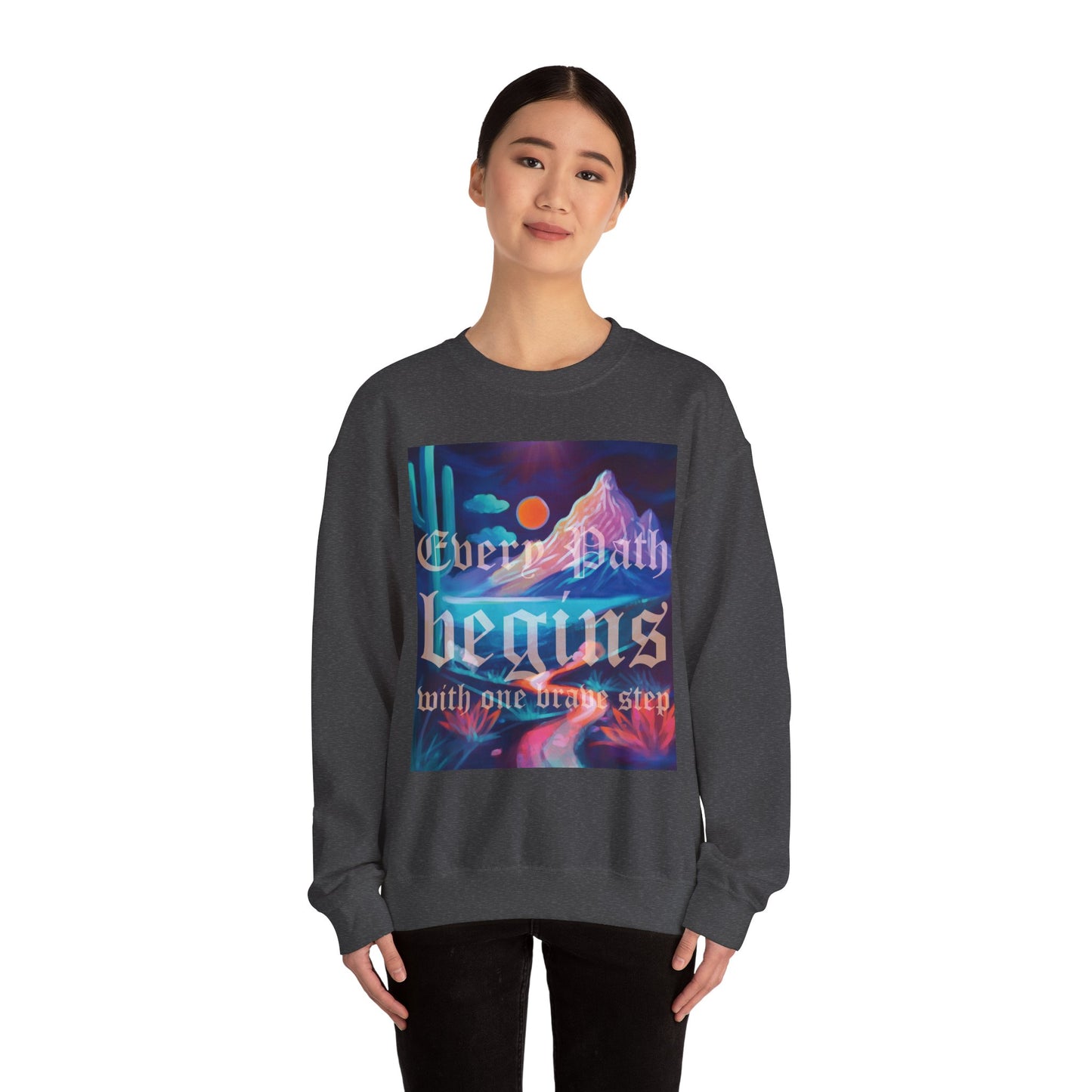 Inspirational Art Sweatshirt, Cozy Crewneck for All Seasons, Motivational Gift, Unique Statement Piece, Ideal for Everyday Wear