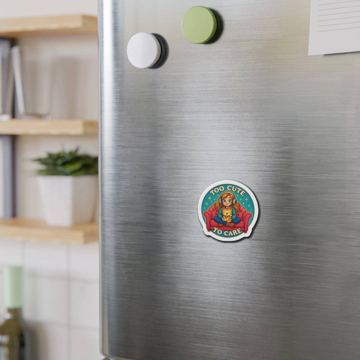 Cute Cat Lover Die-Cut Magnets, Gifts for Cat Owners, Cute Home Decor, Refrigerator Magnet, Cat-Themed Gifts