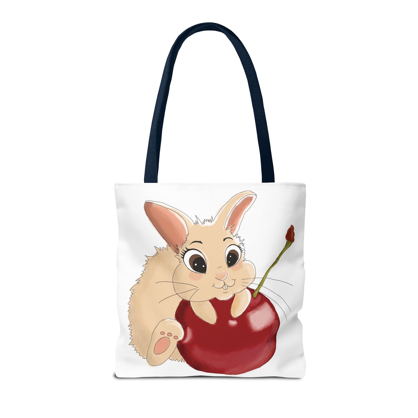 Cute Bunny Cherry Tote Bag - Adorable Animal Design for Animal Lovers
