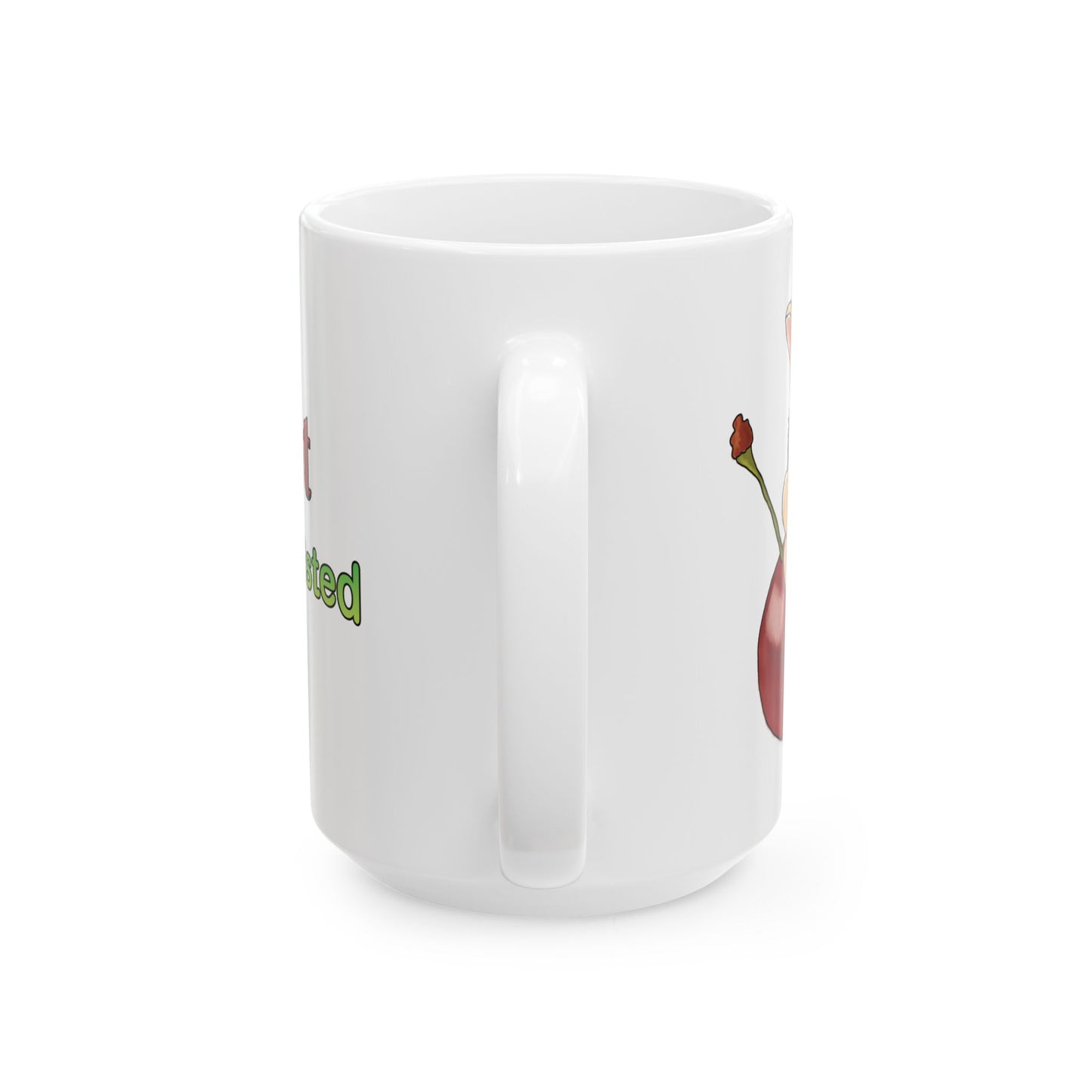 Mug - Cute Bunny with a Cherry Ceramic Mug, 11oz, 15oz