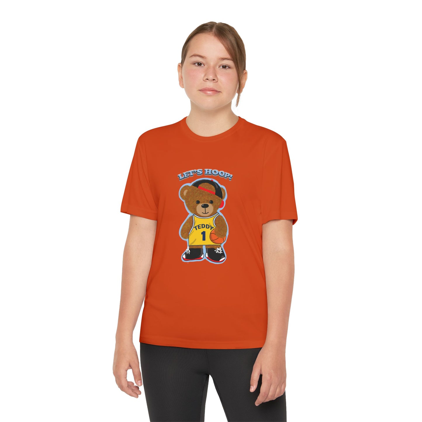 Youth Basketball Bear Tee, Fun Graphic Shirt, Kids Sports Apparel, Birthday Gift, Back to School Outfit, Teddy Bear Design