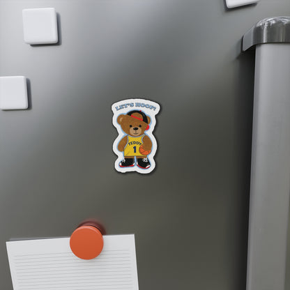 Basketball Teddy Bear Magnets, Fun Sports Decor, Unique Gift for Kids, Playful Fridge Decorations, Cute Room Accessories