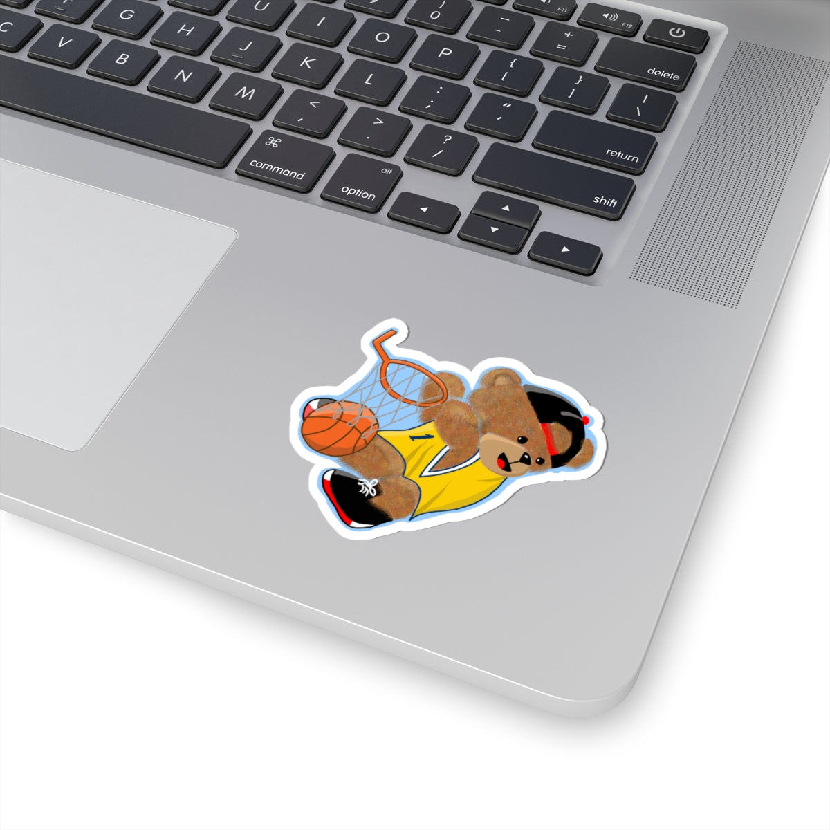 Cute Bear Basketball Kiss-Cut Stickers | Fun Sports Decor, Kids Party Favors, Gift for Sports Lovers, Laptop Decals, Sticker Collection