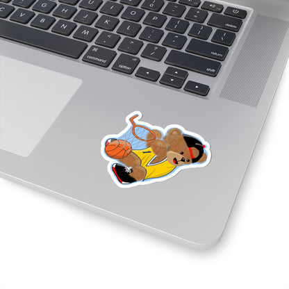 Cute Bear Basketball Kiss-Cut Stickers | Fun Sports Decor, Kids Party Favors, Gift for Sports Lovers, Laptop Decals, Sticker Collection
