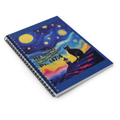 Spiritual Cat Spiral Notebook, Cat Lover Journal, Inspirational Stationery, Unique Gift for Her, Witchy Supplies