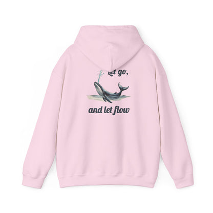 Whale-Themed Yoga Hoodie, Unisex Heavy Blend Sweatshirt, Nature Lover Gift, Relaxation Wear, Eco-Friendly Fashion, Perfect for Meditation