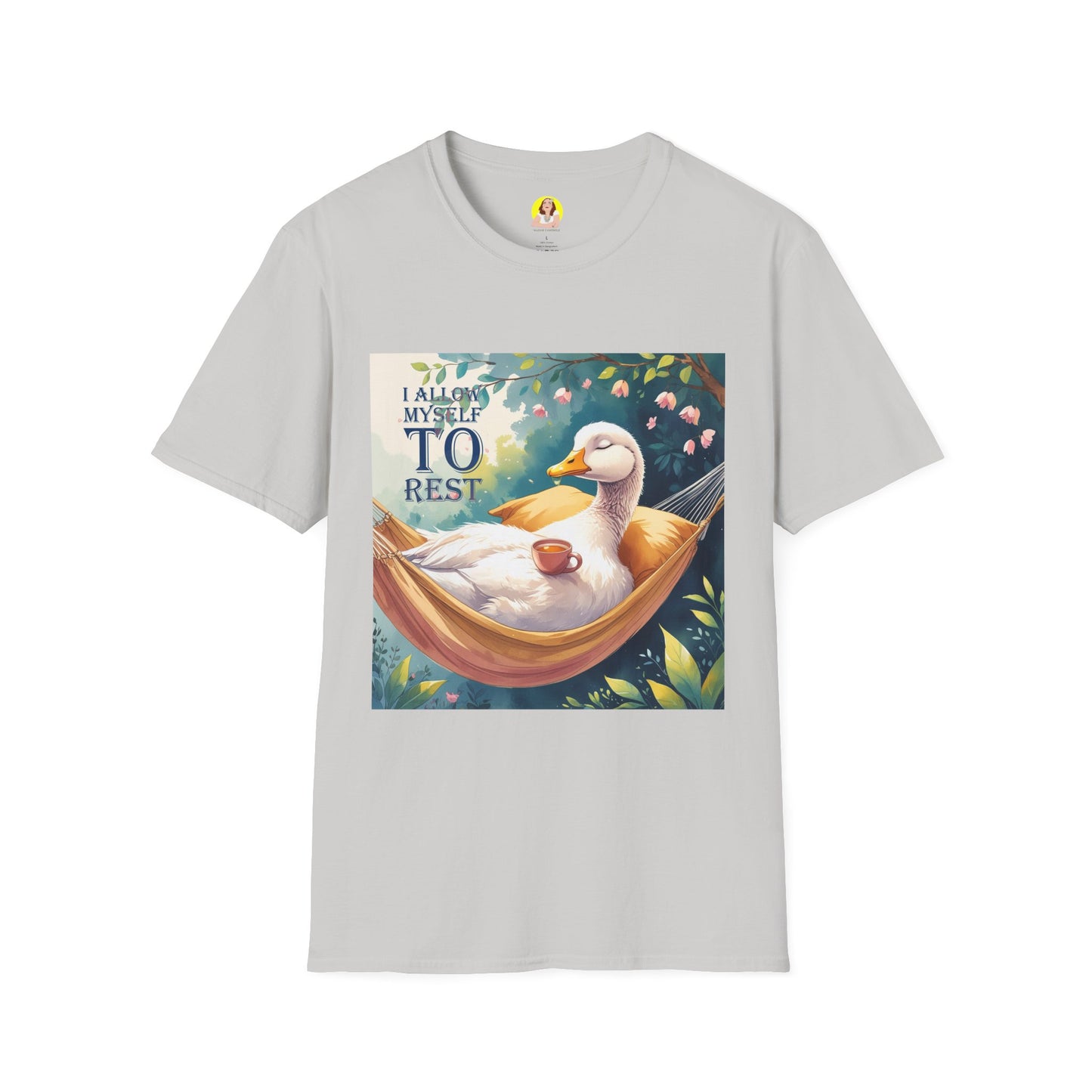 Relaxing Duck Unisex T-Shirt, Nature Lover Tee, Cozy Gift for Friends, Mother's Day Present, Unique Rest Quote Tee, Fall Apparel