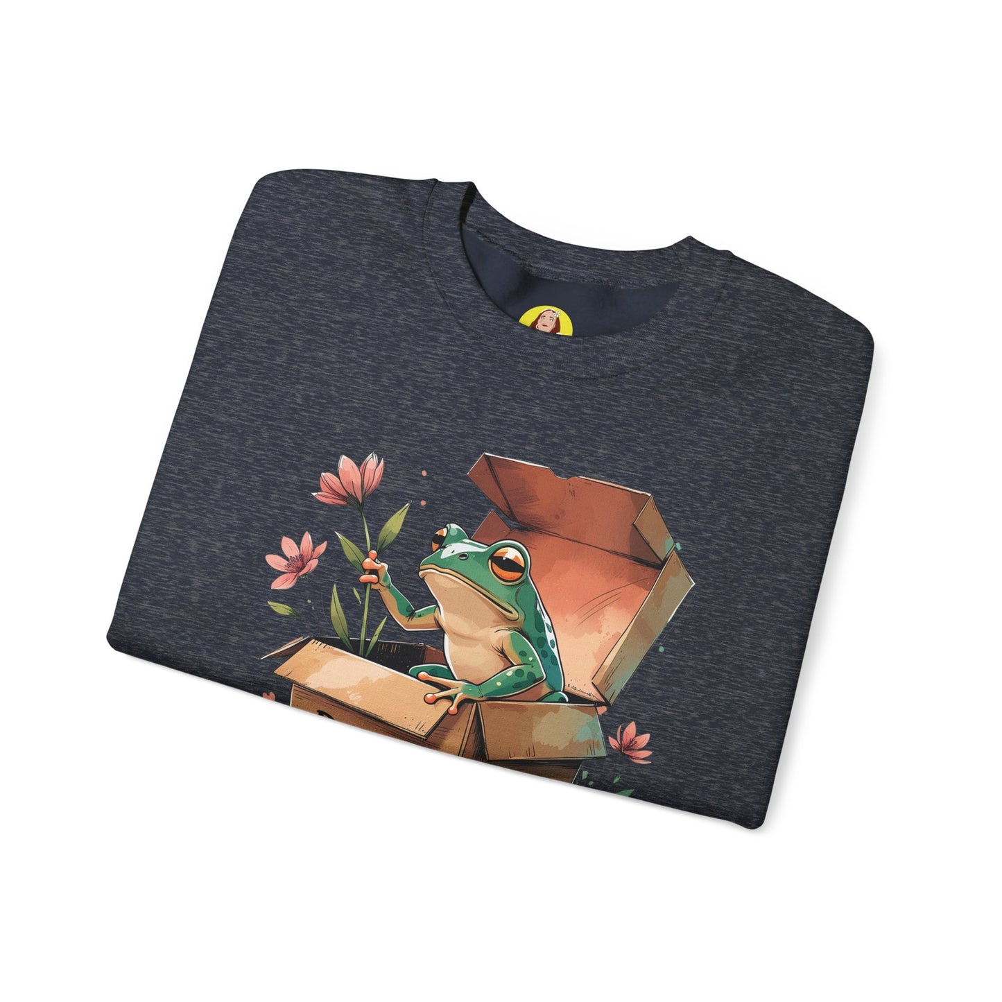 Playful Frog Graphic Sweatshirt, Unisex Crewneck, Fun Gift, Nature Lover Apparel, Inspirational Fashion, Seasonal Wardrobe