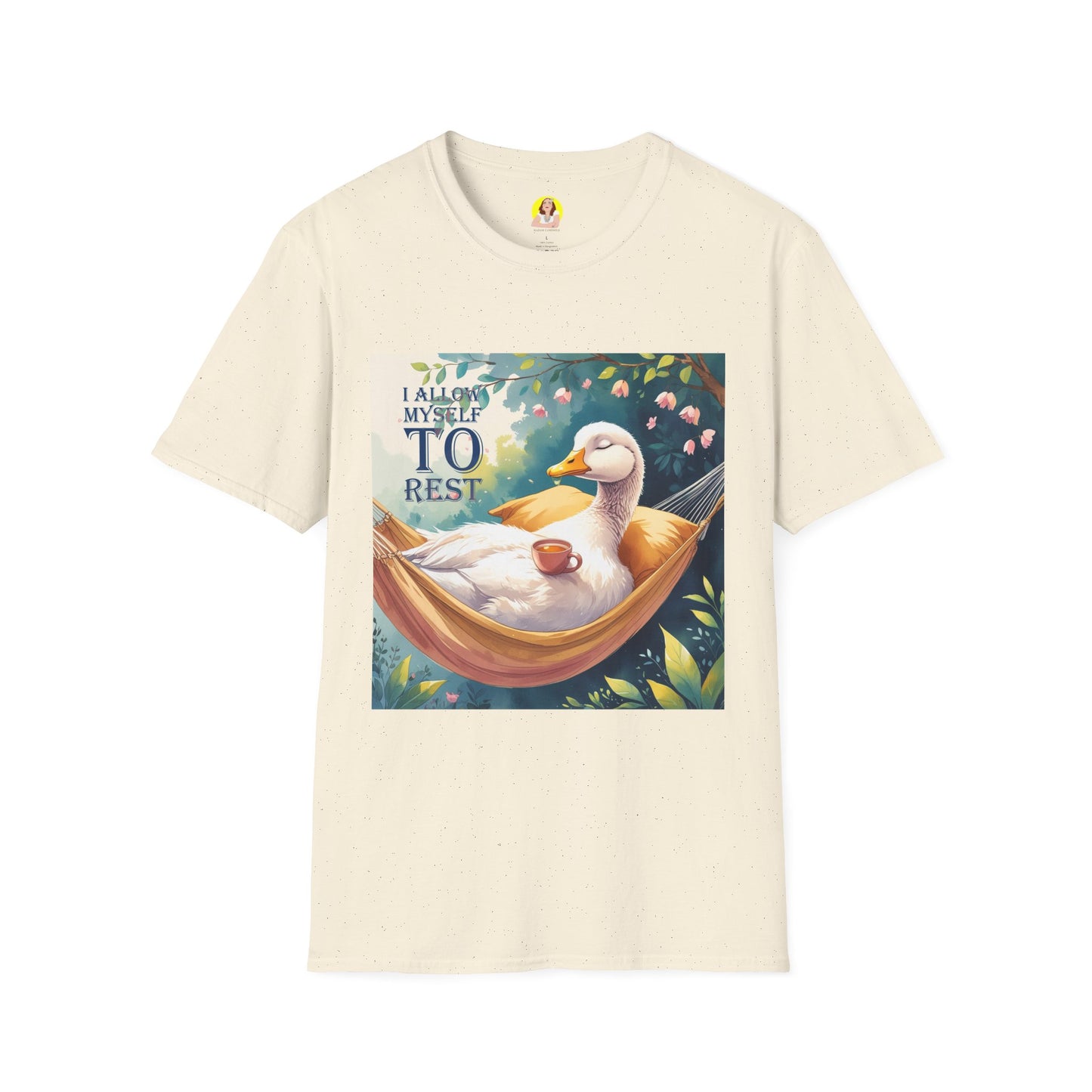 Relaxing Duck Unisex T-Shirt, Nature Lover Tee, Cozy Gift for Friends, Mother's Day Present, Unique Rest Quote Tee, Fall Apparel
