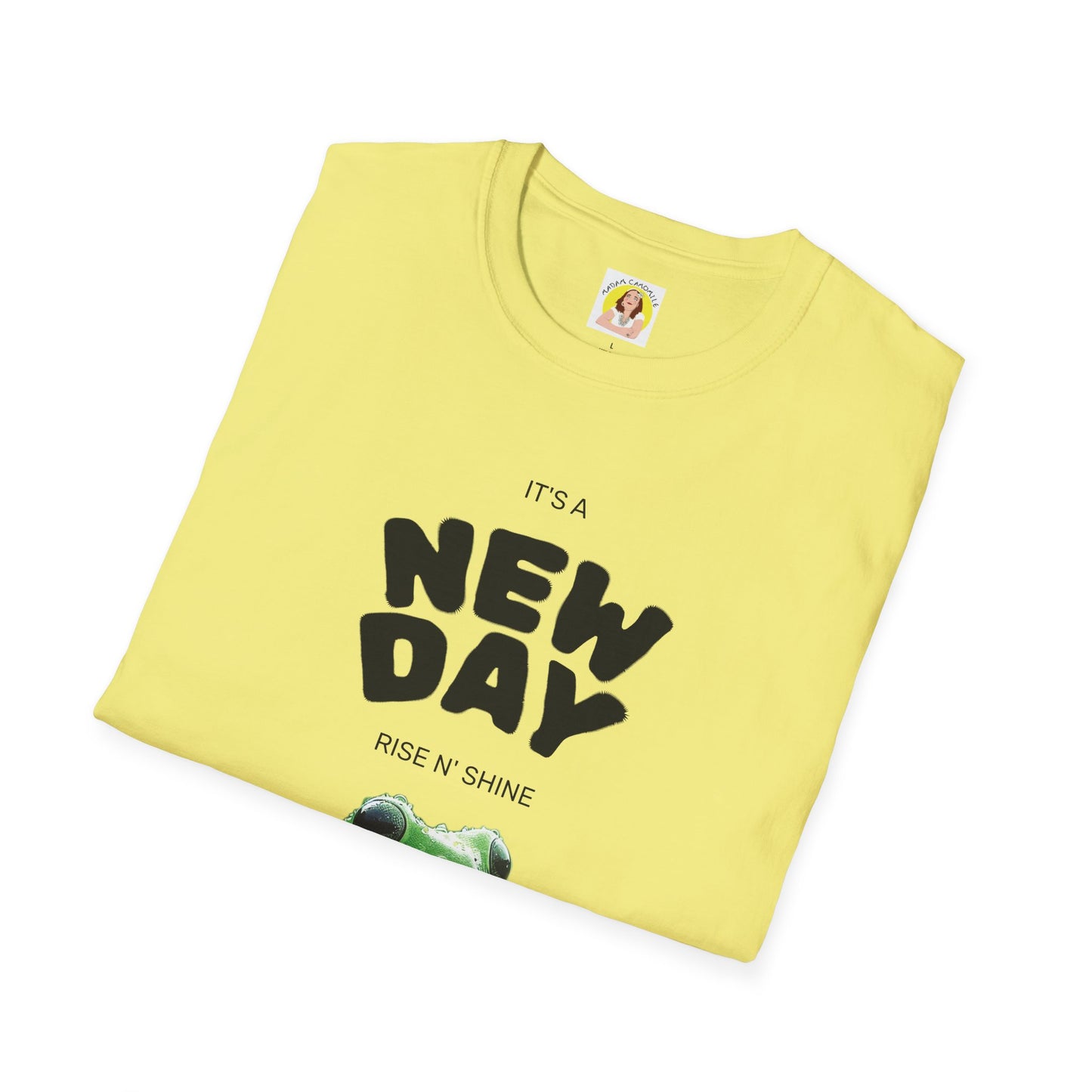 Unisex Frog Graphic T-Shirt - 'It's a New Day, Rise N' Shine'