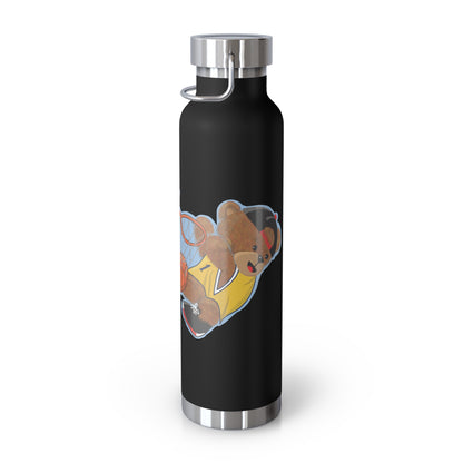 Sporty Insulated Water Bottle - Motivational Hydration for Athletes, Travel, Gym, Basketball Lovers, Personalized Gift