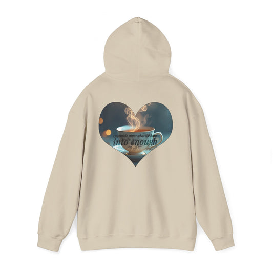 Cozy Inspirational Hoodie: Gratitude Blooms Into Enough, Unisex Sweatshirt, Motivational Gift, Relaxed Style, Perfect for Every Season