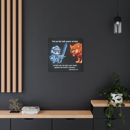 Knight and Wolf Canvas Art, Kid's Room Decor, Motivational Wall Art, Adventure Theme, Gamer Gift