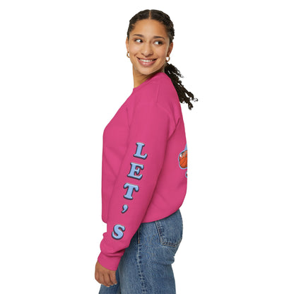 Basketball Teddy Bear Sweatshirt, Cute Athleisure, Kid's Fashion, Sports Gift, Cozy Unisex Crewneck