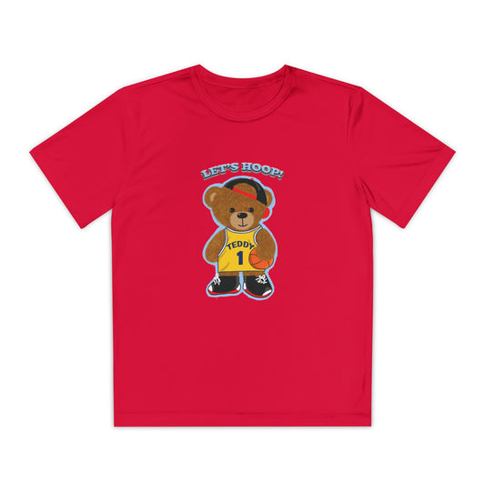 Youth Basketball Bear Tee, Fun Graphic Shirt, Kids Sports Apparel, Birthday Gift, Back to School Outfit, Teddy Bear Design