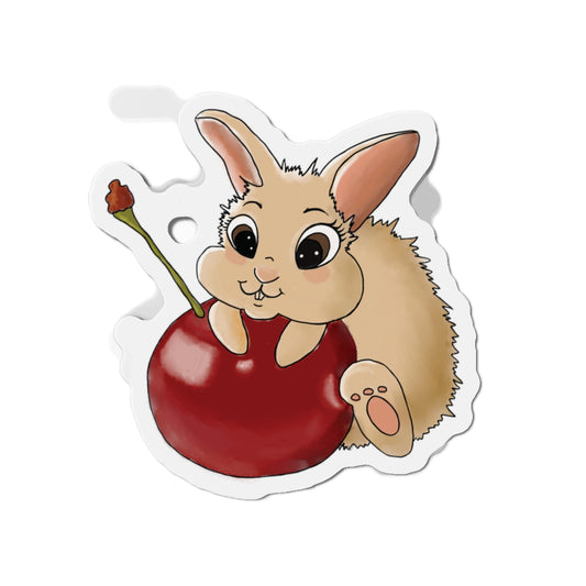 Cute Bunny Die-Cut Magnet - Whimsical Fridge Decor, Gift for Rabbit Lovers, Kitchen Decor, Fun Home Accessories, Birthday Gifts