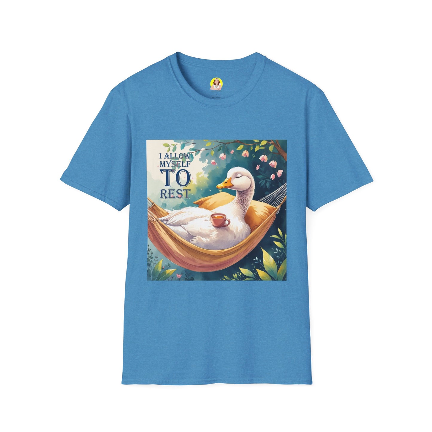 Relaxing Duck Unisex T-Shirt, Nature Lover Tee, Cozy Gift for Friends, Mother's Day Present, Unique Rest Quote Tee, Fall Apparel