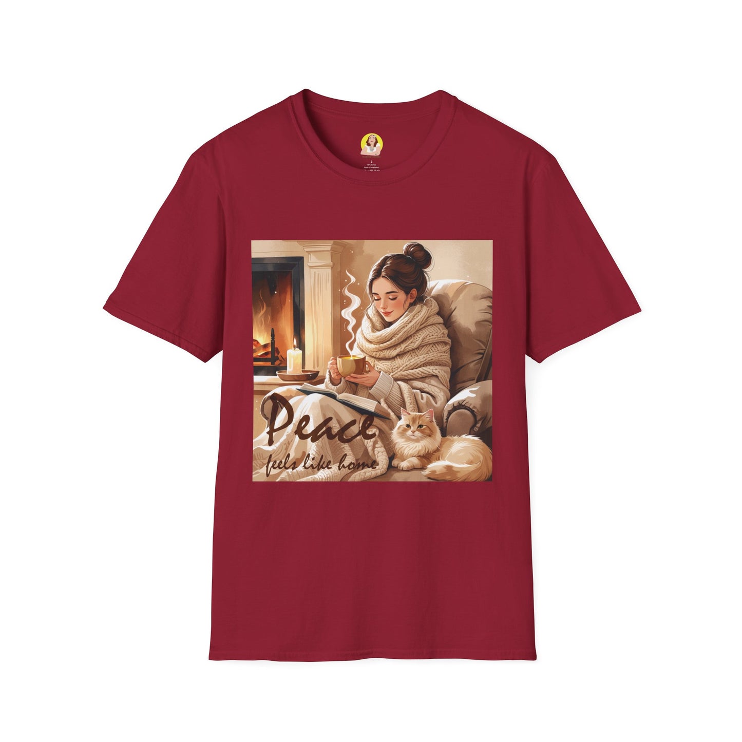 Cozy Peace Unisex T-Shirt - Perfect Gift for Winter, Relaxation, Self-Care Days, Home Decor Lovers, Cozy Vibes