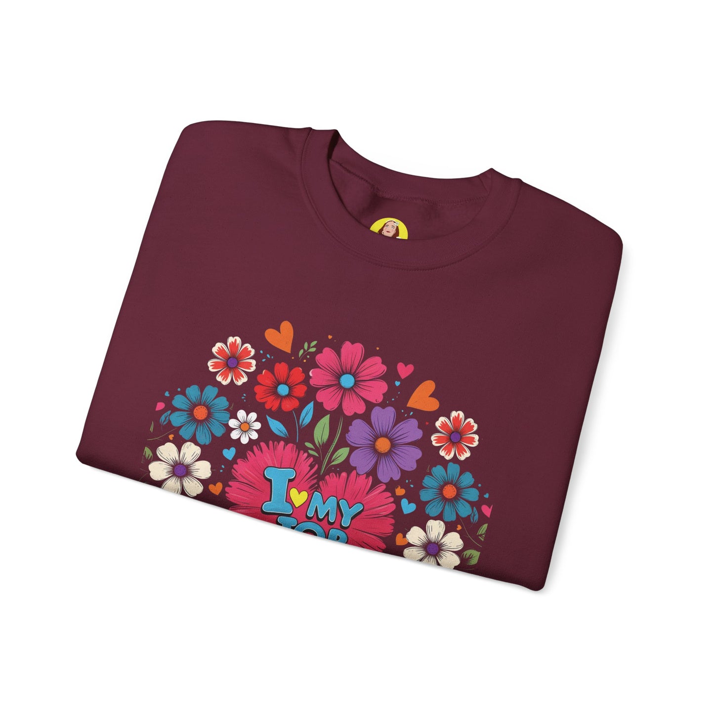 Floral 'I Love My Job' Crewneck Sweatshirt for Work, Motivational Gift, Happy Casual Wear, Spring Style, Unique Employee Appreciation