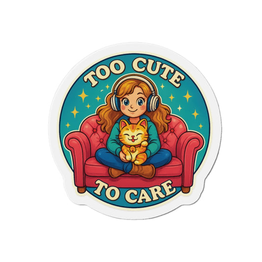 Cute Cat Lover Die-Cut Magnets, Gifts for Cat Owners, Cute Home Decor, Refrigerator Magnet, Cat-Themed Gifts