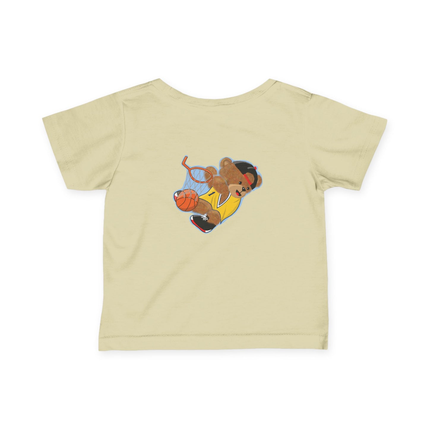 Basketball Bear Infant Tee, Cute Baby Shirt, Toddler Sports T-Shirt, Baby Shower Gift, Playful Kids Apparel