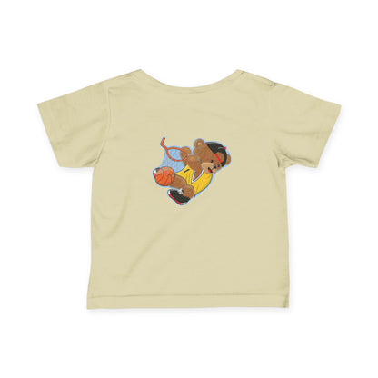 Basketball Bear Infant Tee, Cute Baby Shirt, Toddler Sports T-Shirt, Baby Shower Gift, Playful Kids Apparel