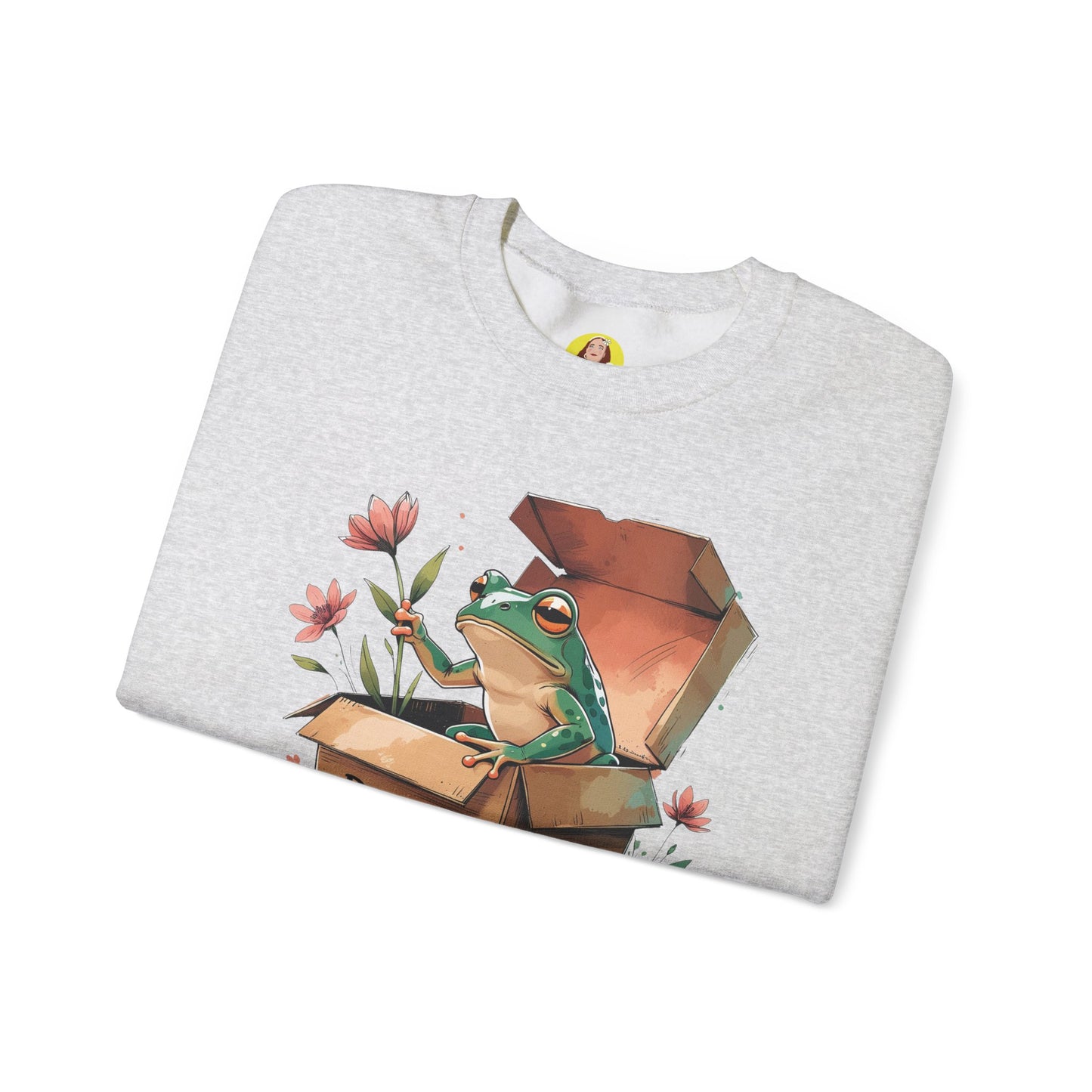 Playful Frog Graphic Sweatshirt, Unisex Crewneck, Fun Gift, Nature Lover Apparel, Inspirational Fashion, Seasonal Wardrobe
